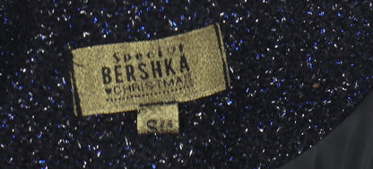 Bershka Women's Black Mid-Length Coat Size S