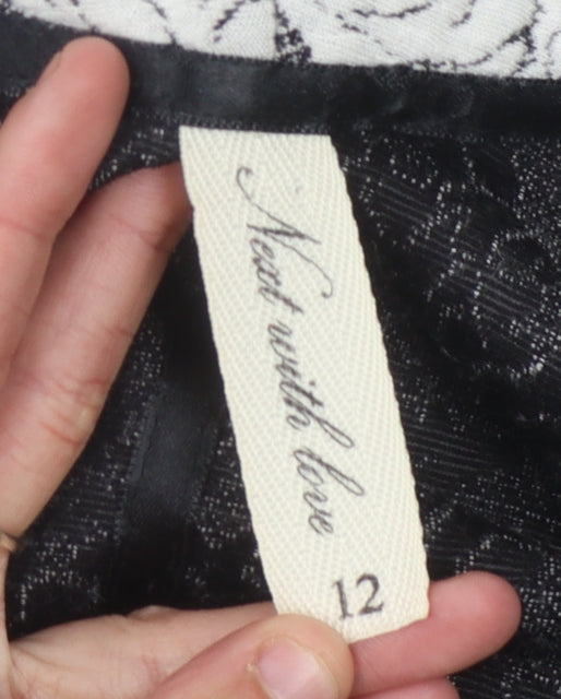 Next Women's Grey Ivory Floral Jumper Size 12