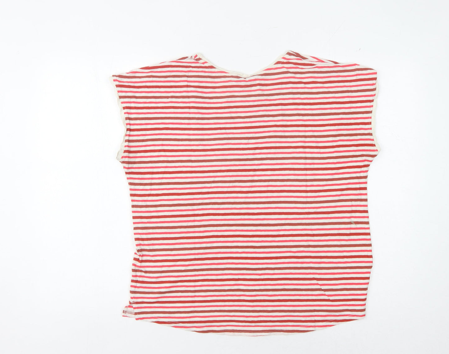 Next Women's Red Striped Sleeveless T-Shirt Size 12