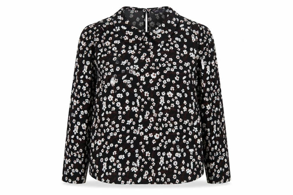 Marks & Spencer Women's Black Floral Blouse Size 14