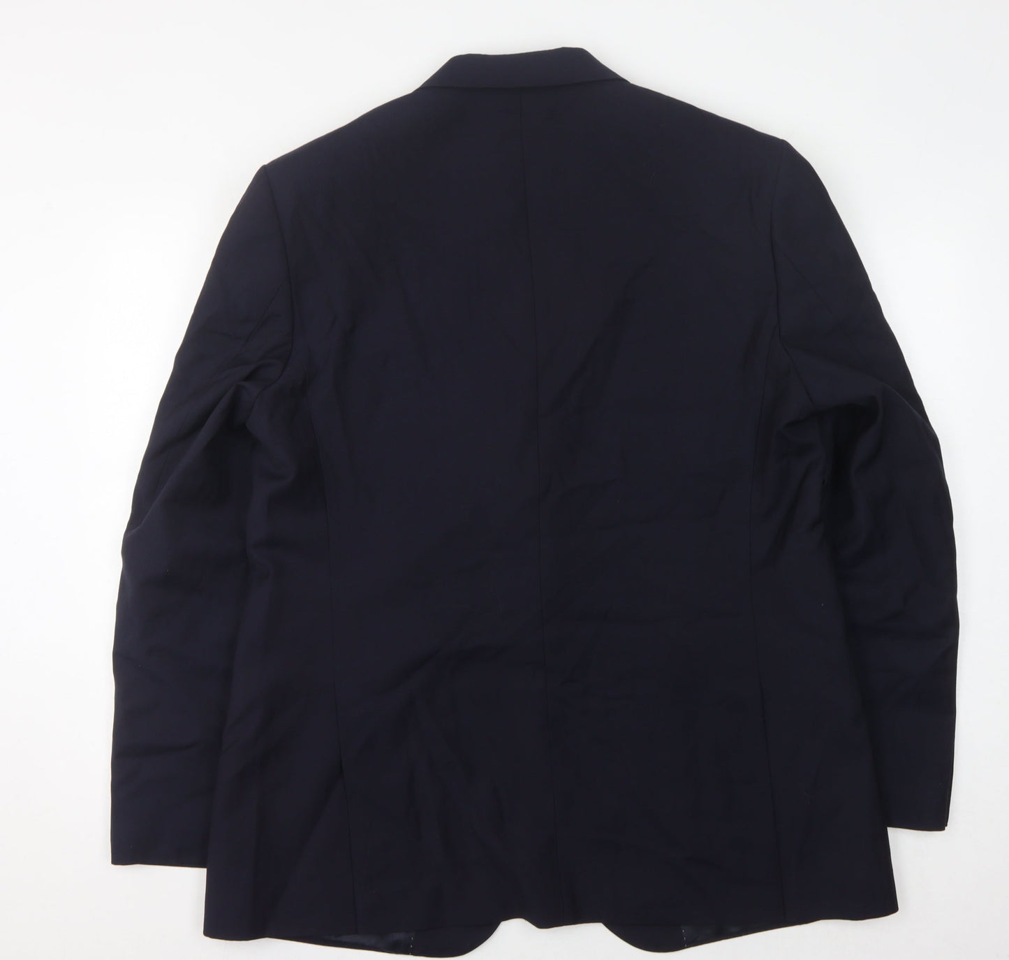 Marks and Spencer Men's Blue Wool Jacket, 44 Regular