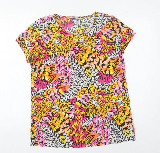 ONLY Women's Multicoloured Floral T-Shirt Size 10