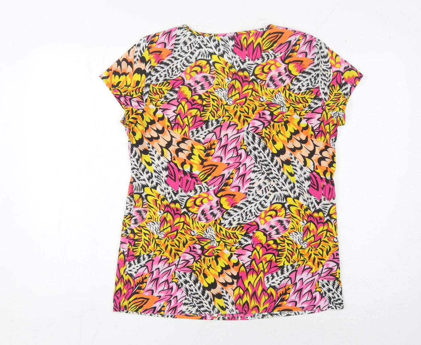 ONLY Women's Multicoloured Floral T-Shirt Size 10