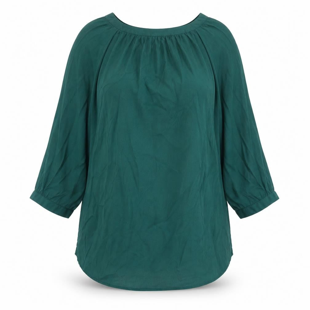 Monsoon Women's Green 3/4 Sleeve Blouse, Size 12