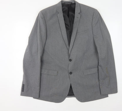 Additional front view of ASOS Men’s Grey Slim Fit Suit Jacket 42L
