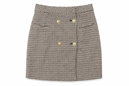 Next Women's Multicoloured Houndstooth Skirt Size 10