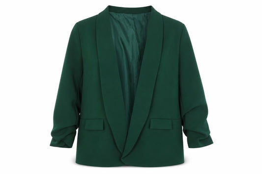 Boohoo Women's Green Blazer UK 18 Shawl Collar
