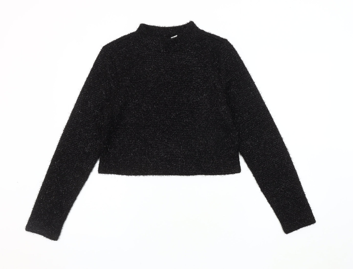 H&M Women's Black Mock Neck Jumper M