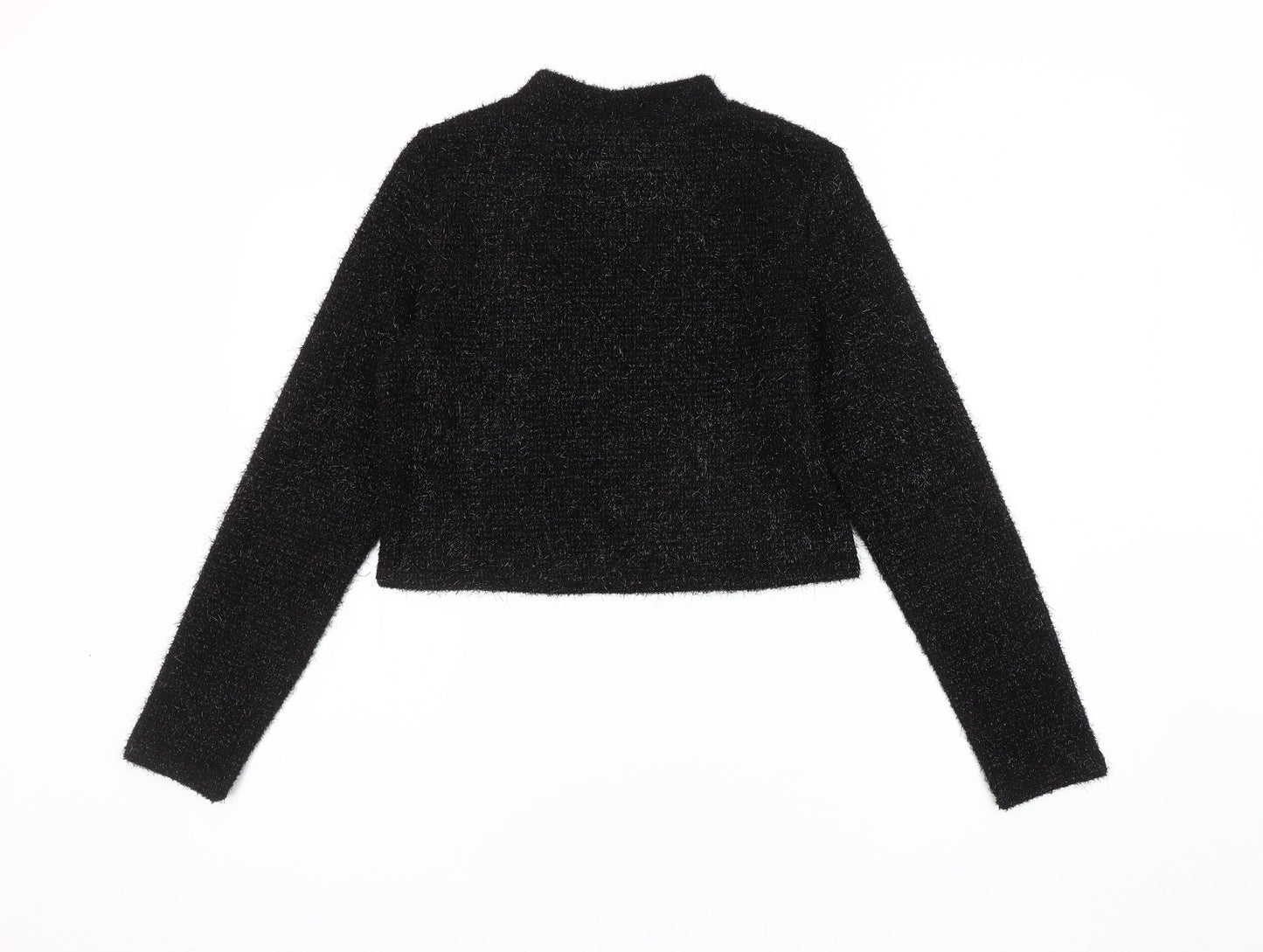 H&M Women's Black Mock Neck Jumper M