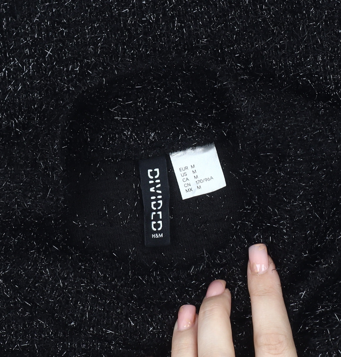 H&M Women's Black Mock Neck Jumper M
