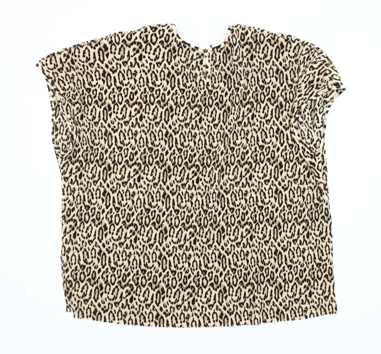 Marks and Spencer Women's Beige Animal Print T-Shirt, Size 20