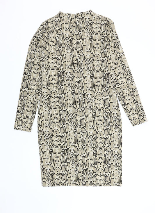 Marks and Spencer Women Beige Animal Print Dress