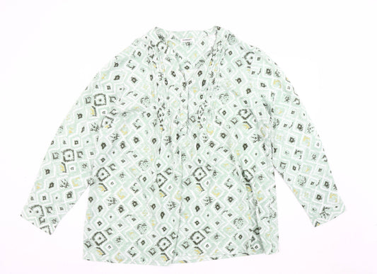 Damart Women's Geometric Print Blouse Size 22