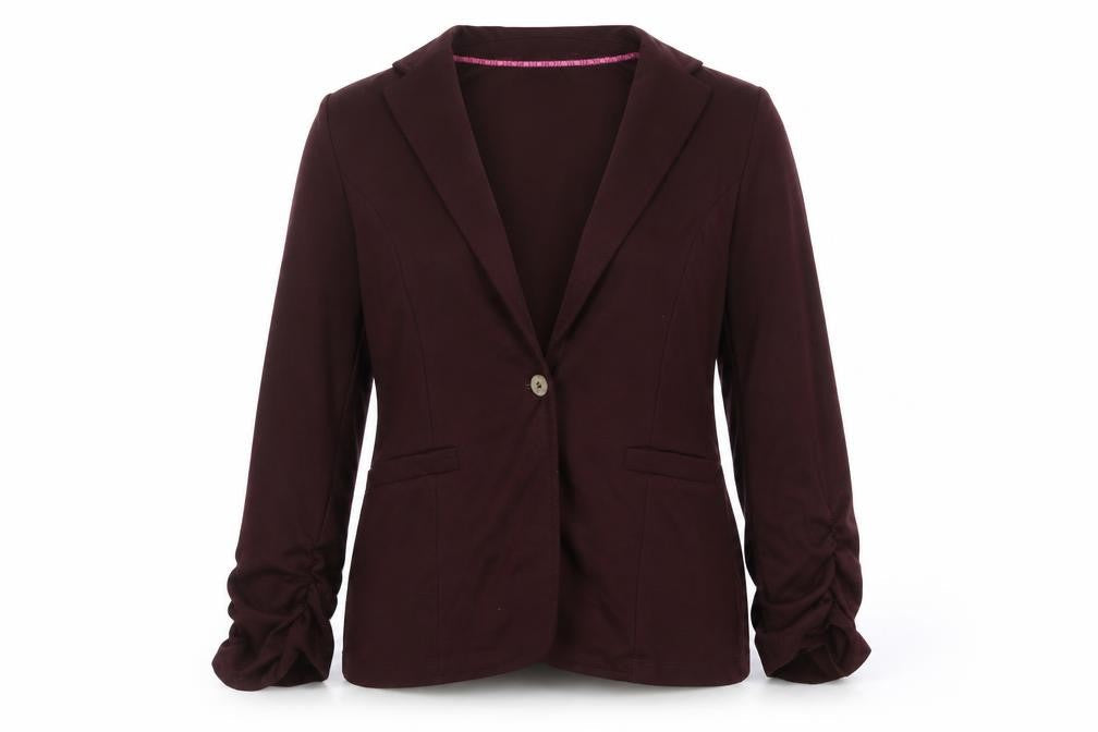Street One Women's Blazer, Burgundy, Size 10