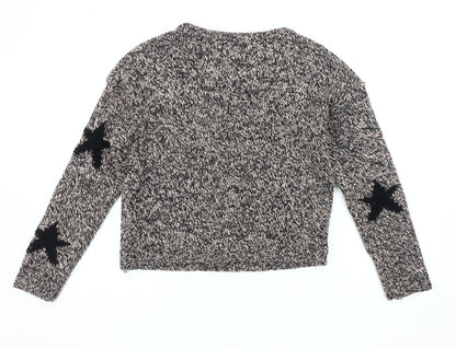 Back view of Miss Selfridge Women's Multicoloured Star jumper, size 8