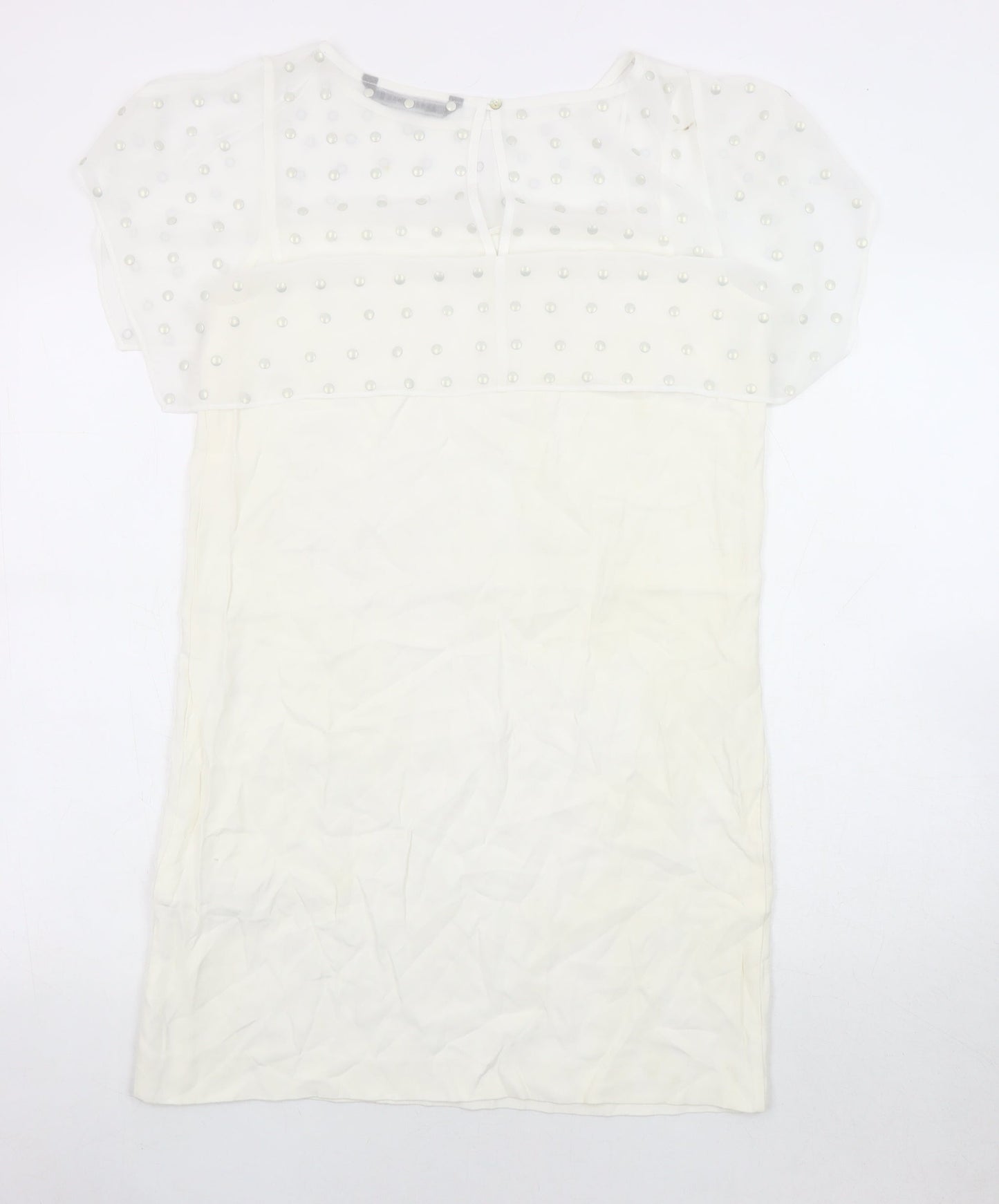 Zara Woman Ivory Shift Dress Women M Size 12