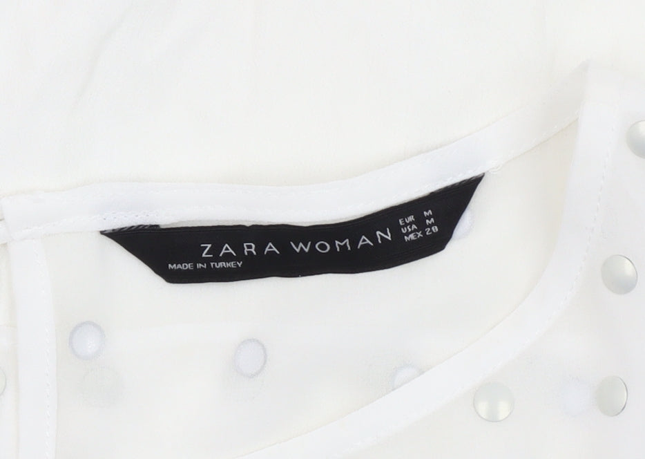 Zara Woman Ivory Shift Dress Women M Size 12