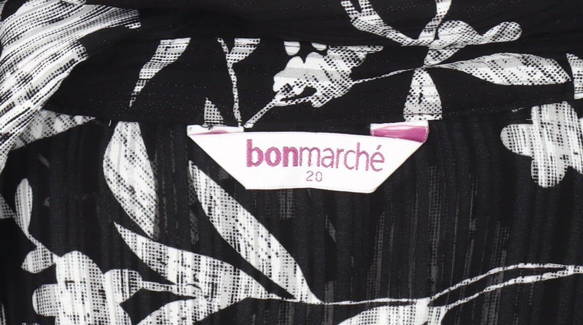 Bonmarché Women's Black Floral Blouse Size 20