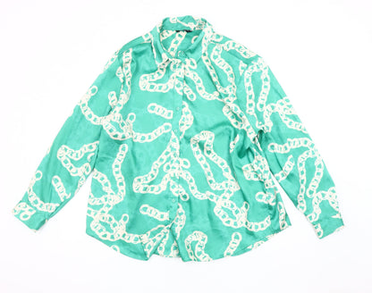 Et Vous Women's Green Button-Up Shirt Size 14