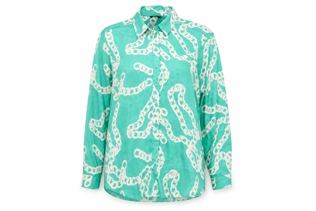 Et Vous Women's Green Button-Up Shirt Size 14