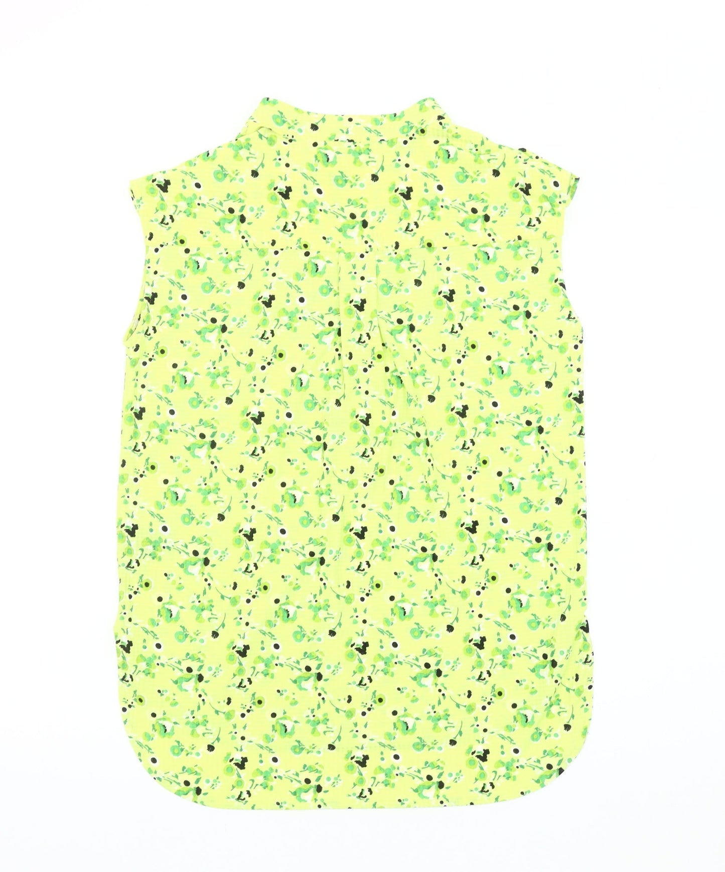 Next Women's Green Floral Collared Blouse Size 8