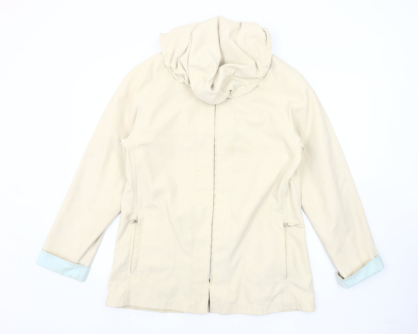 Finesse Women's Beige Zip Jacket Size 10 Regular