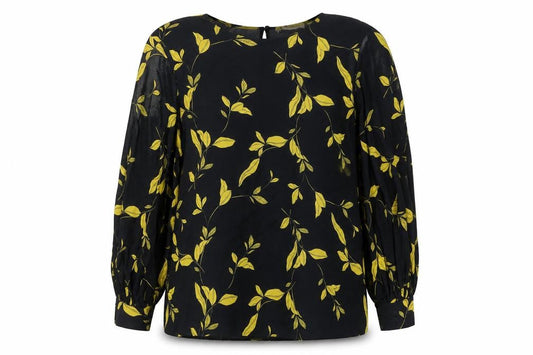 Marks & Spencer Women's Black Floral Viscose Tunic Blouse, Size 18