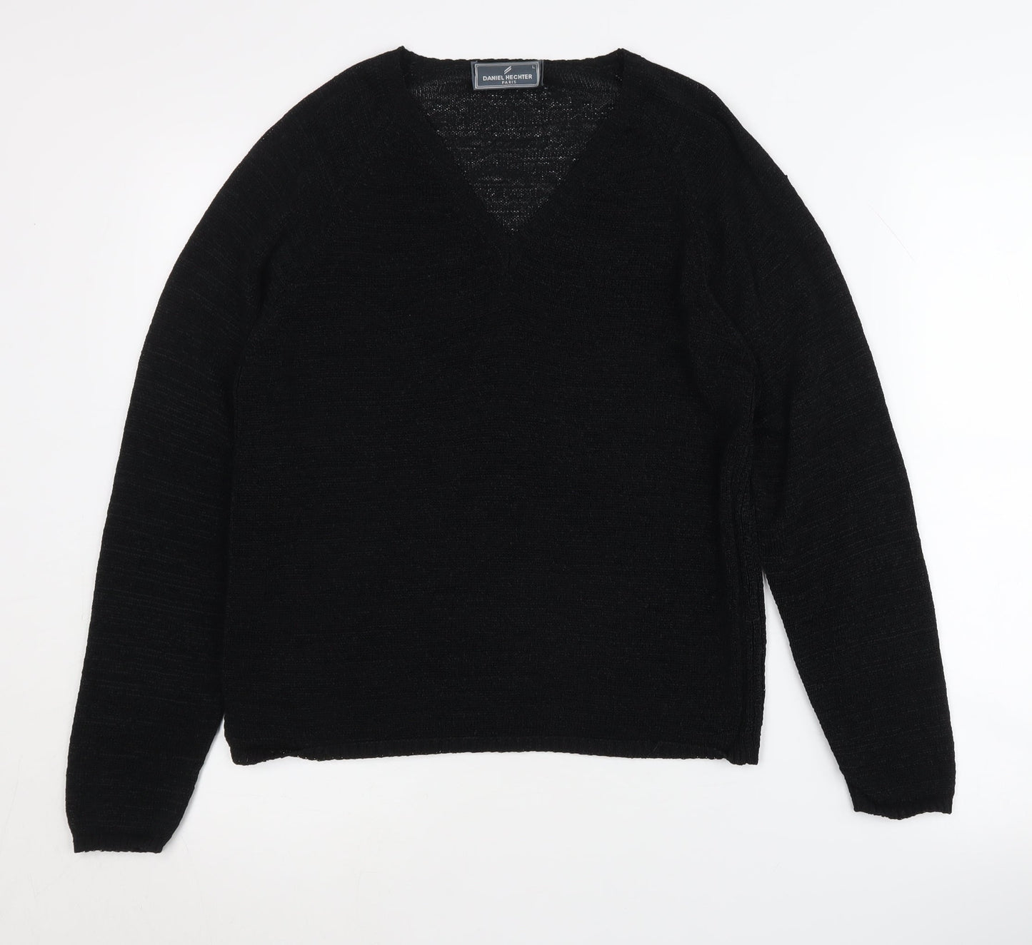 Daniel Hechter Women's Black V-Neck Pullover Jumper - L