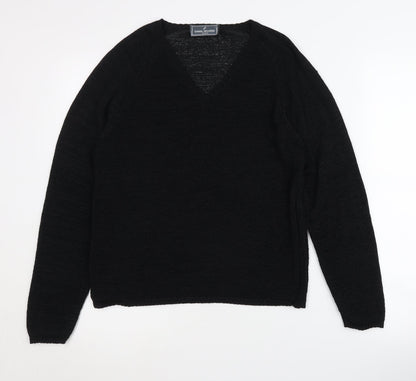 Daniel Hechter Women's Black V-Neck Pullover Jumper - L