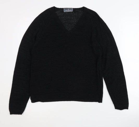 Daniel Hechter Women's Black V-Neck Pullover Jumper - L