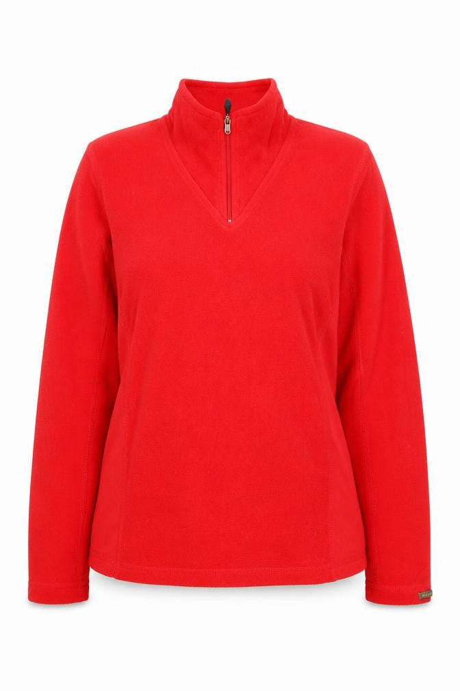 Columbia Women's Red 1/4 Zip Fleece Pullover Hoodie M