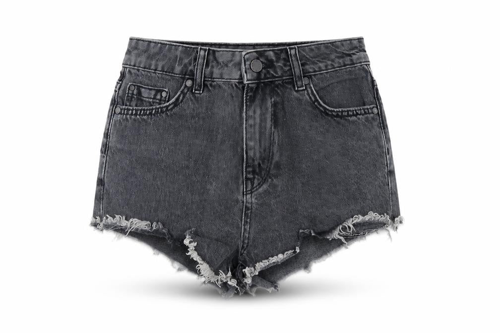 Superdry Women's Grey Cut-Off Shorts, Size 24
