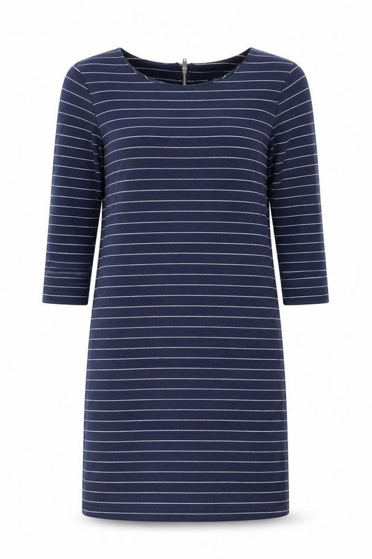 VILA Women's Blue Striped Jersey Dress M