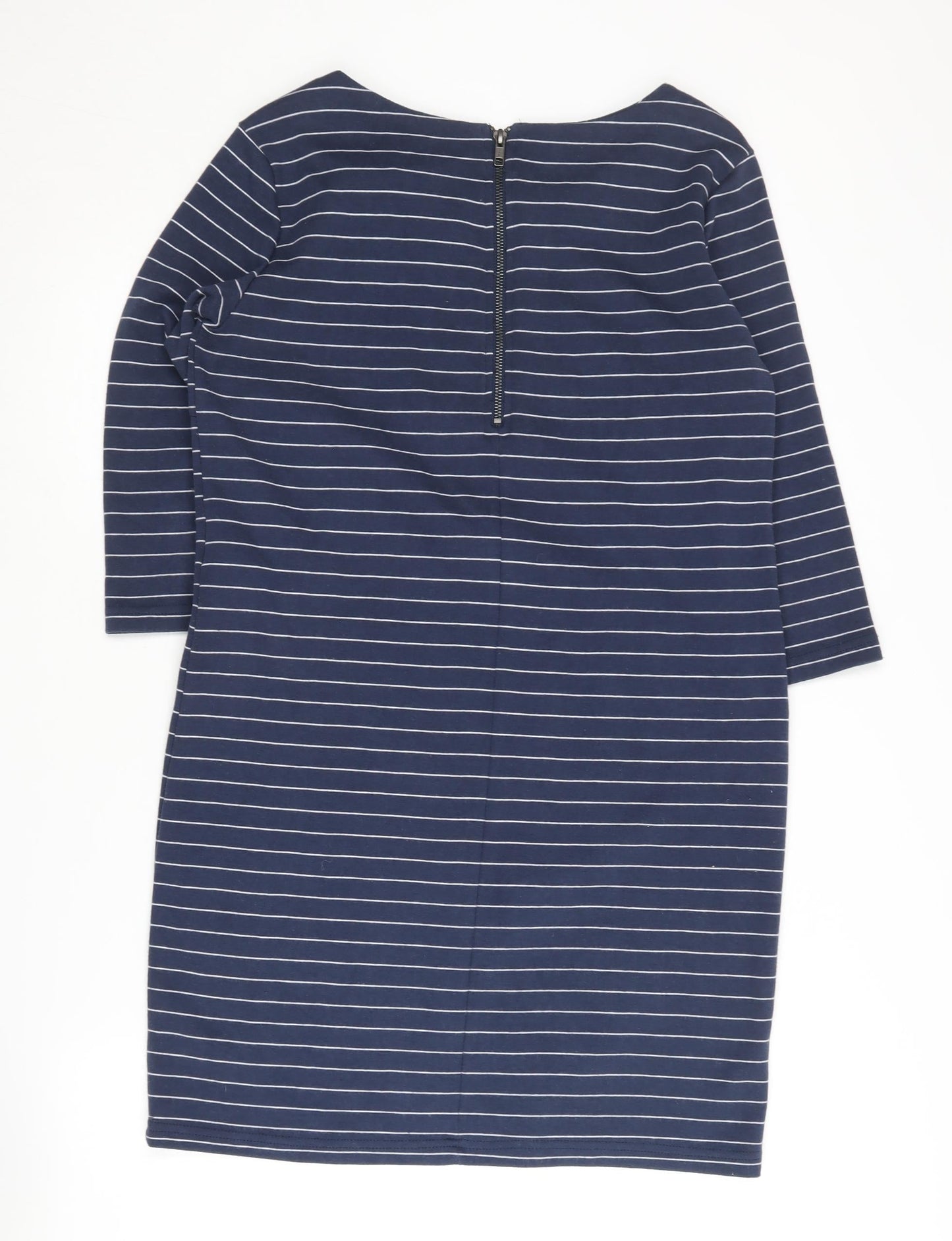 VILA Women's Blue Striped Jersey Dress M