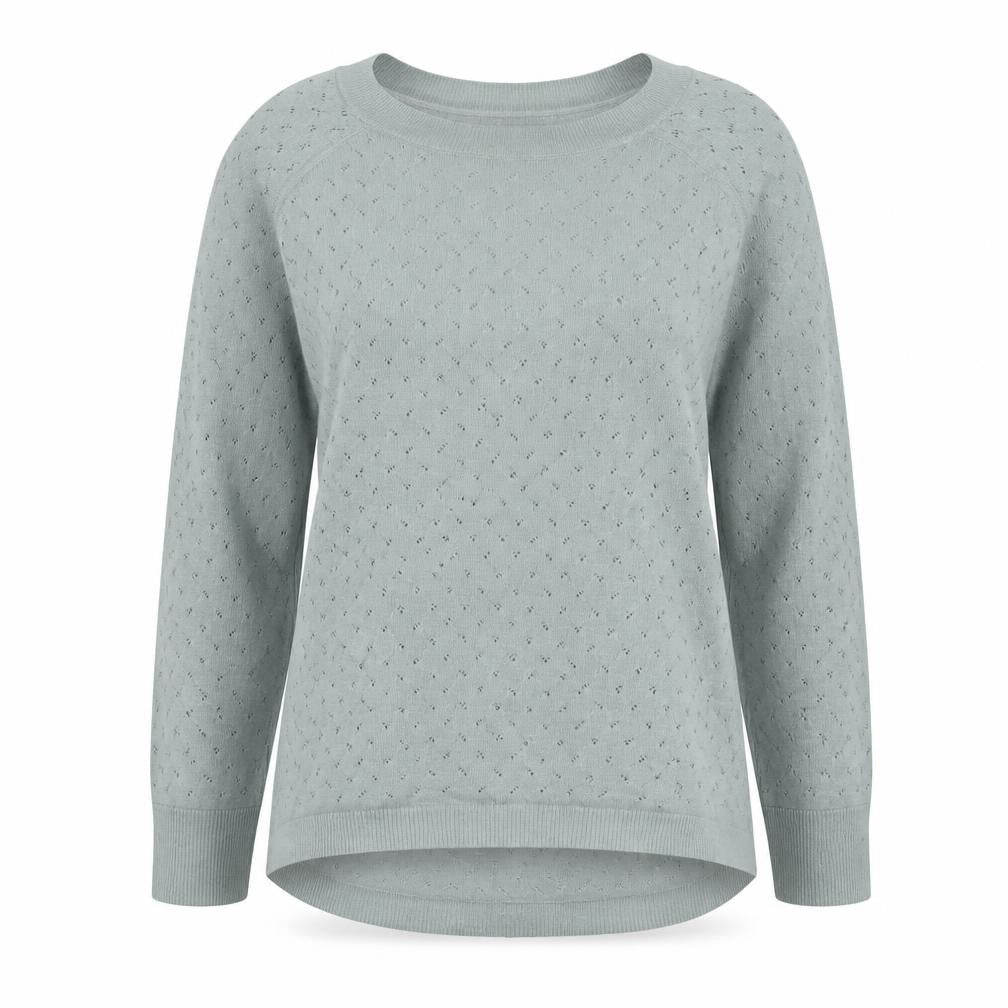 Ille De Cocos Blue Crew Neck Women's Jumper Size S