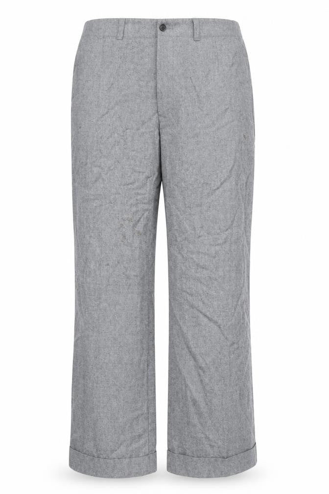 Reiss Women's Grey Wool Wide-Leg Trousers Size 34