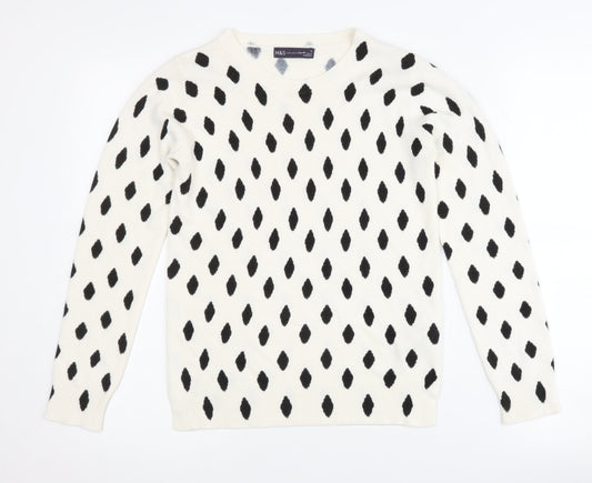 Marks and Spencer Women’s White Pullover Jumper Size 6