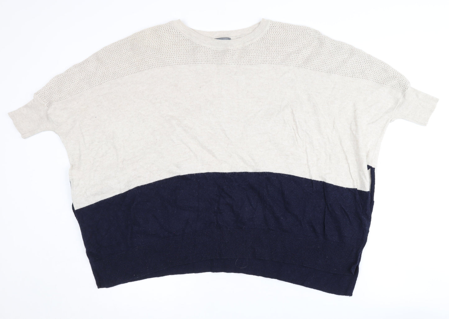 Phase Eight Women's Beige Blue Oversized Jumper S/M