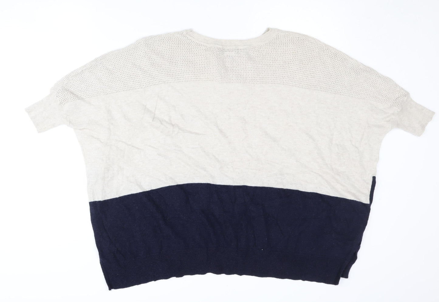 Phase Eight Women's Beige Blue Oversized Jumper S/M