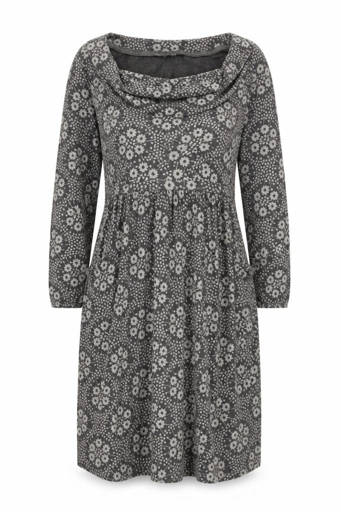 White Stuff Women's Grey Floral Dress Size 12
