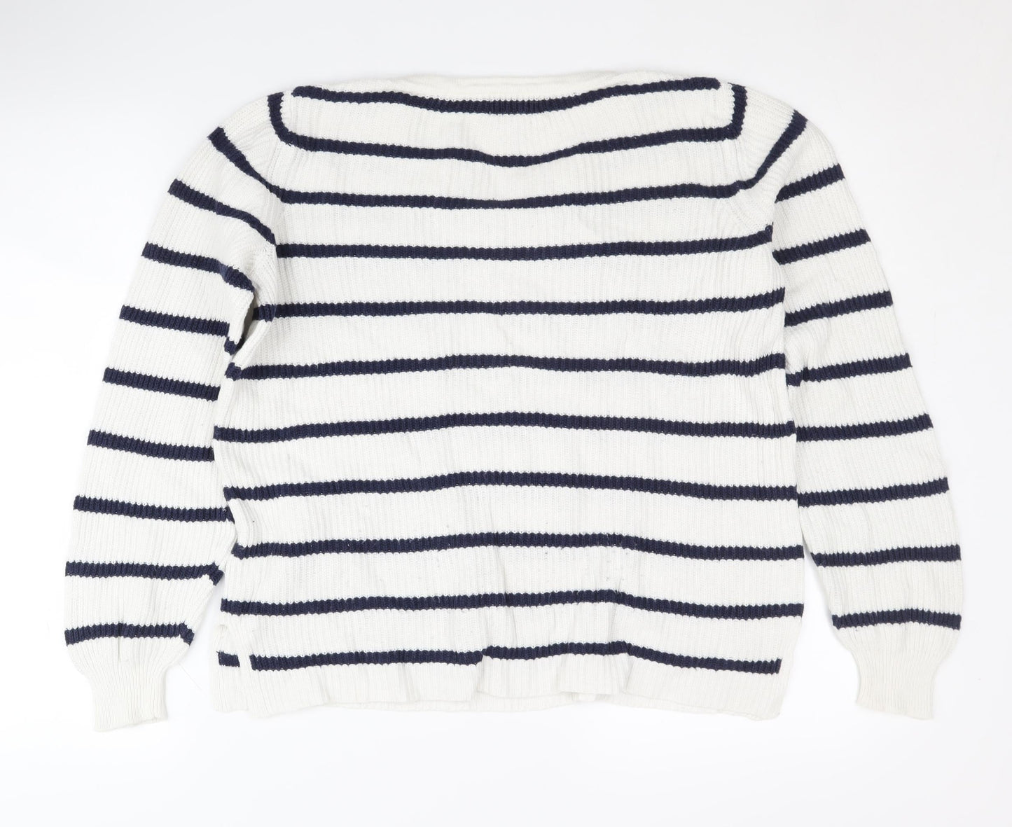 Old Navy Women's White Stripe Pullover Jumper XS Casual