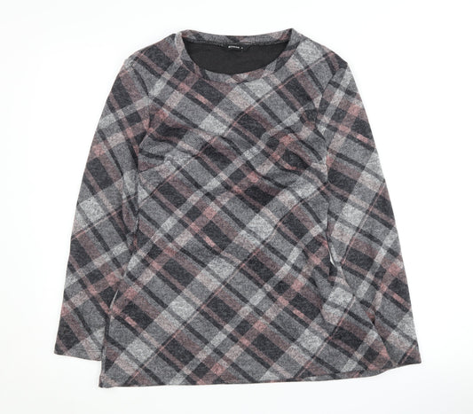 Roman Women Multicoloured Plaid Pullover Jumper Size 10