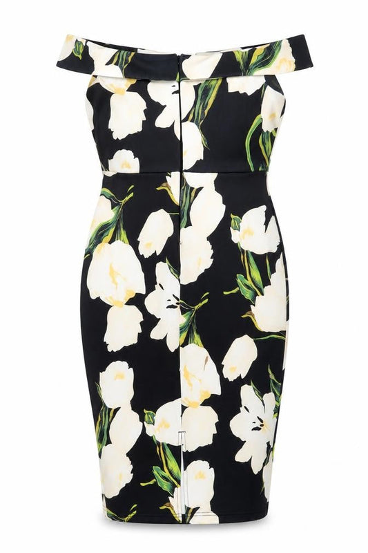 AX Paris Women’s Floral Off-Shoulder Pencil Dress Size 12