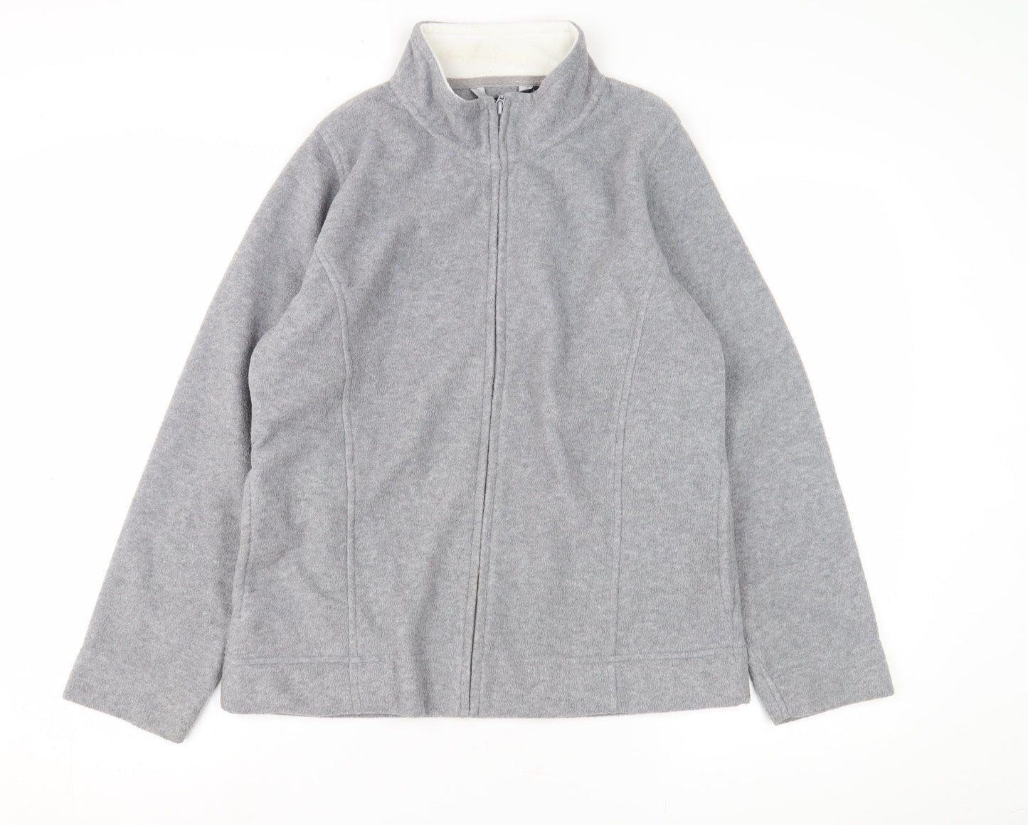 Isle Essentials Women's Grey Basic Zip Jacket