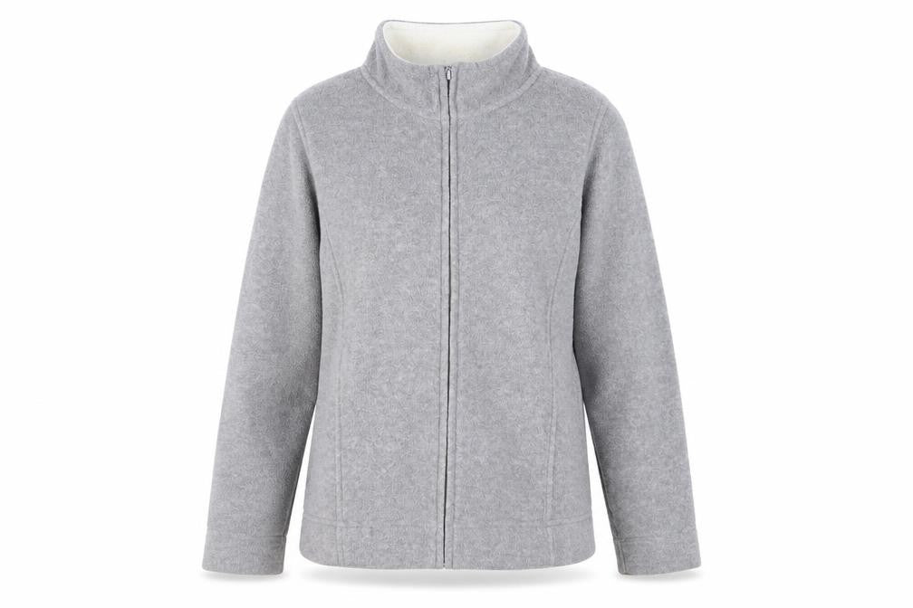 Isle Essentials Women's Grey Basic Zip Jacket