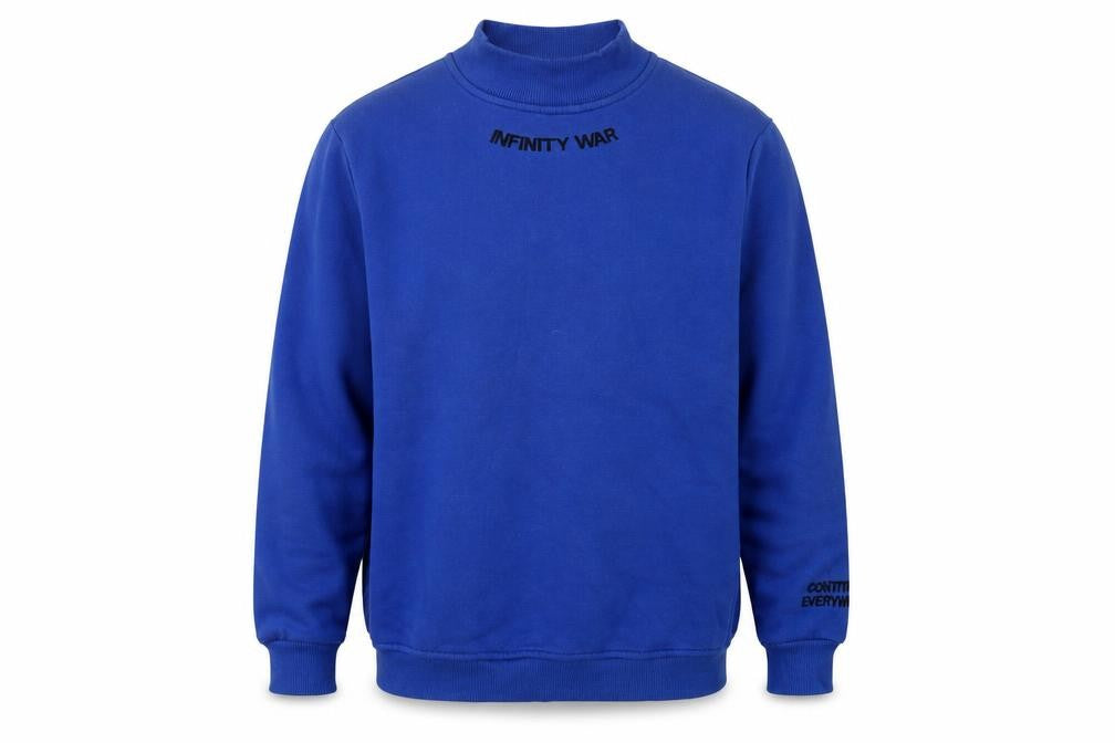 Trendyolman Men's Blue Infinity War Sweatshirt S