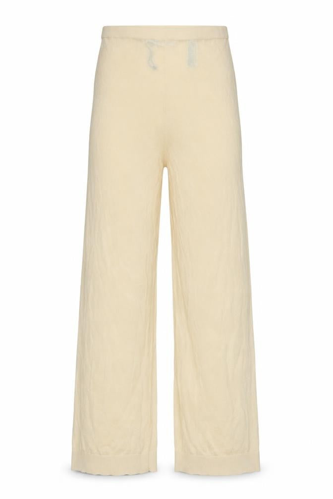 Zara Women Ivory Straight Trousers, Size L