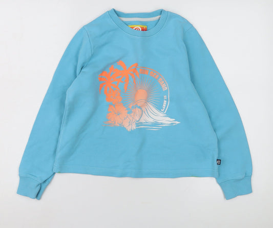 St. Bert's Girls Blue Pullover Sweatshirt 9-10 Years - Graphic Beach