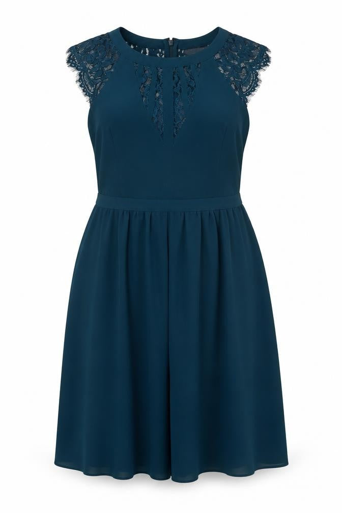 Warehouse Women's Blue Sleeveless Dress, Size 12
