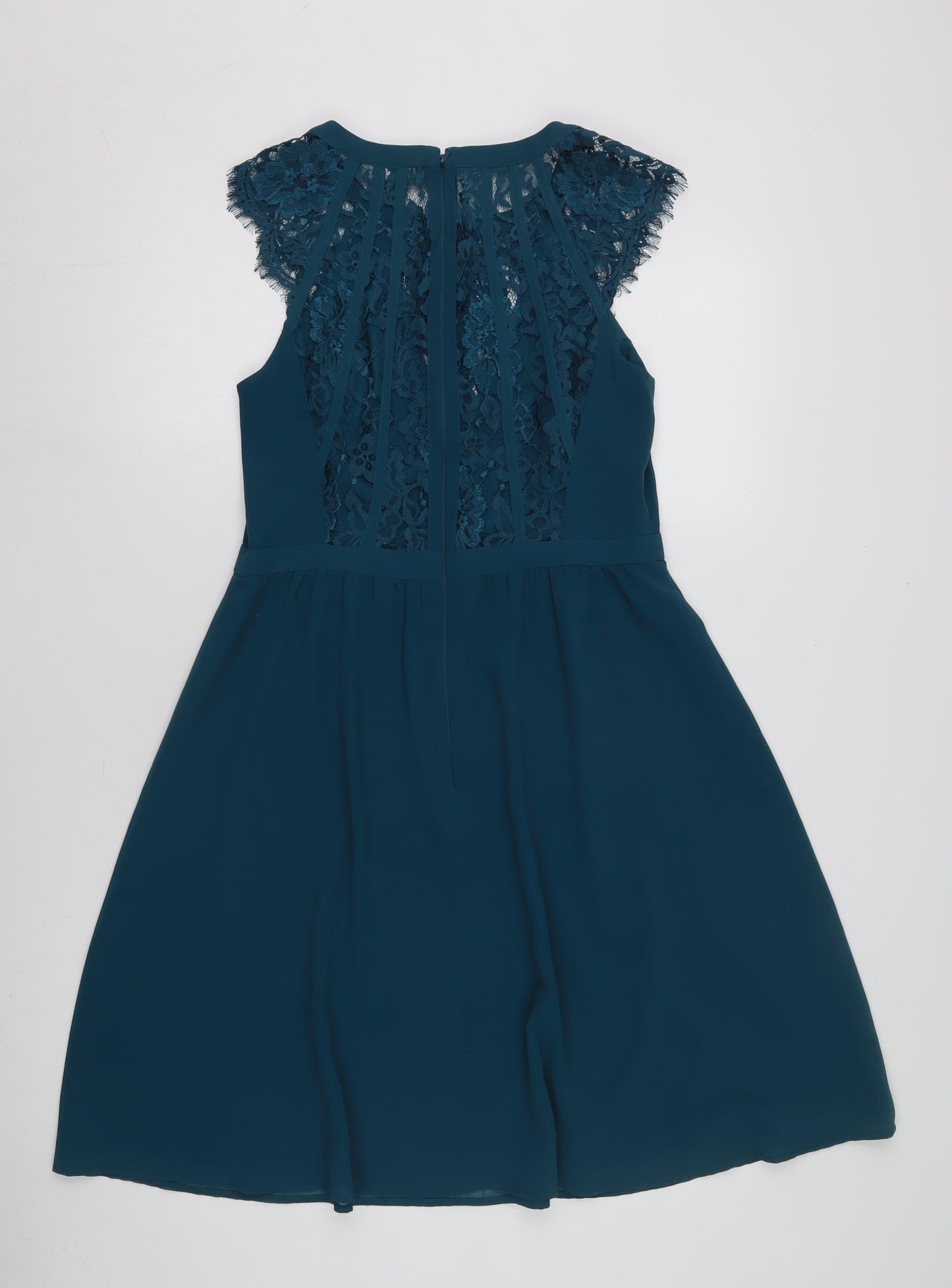 Warehouse Women's Blue Sleeveless Dress, Size 12